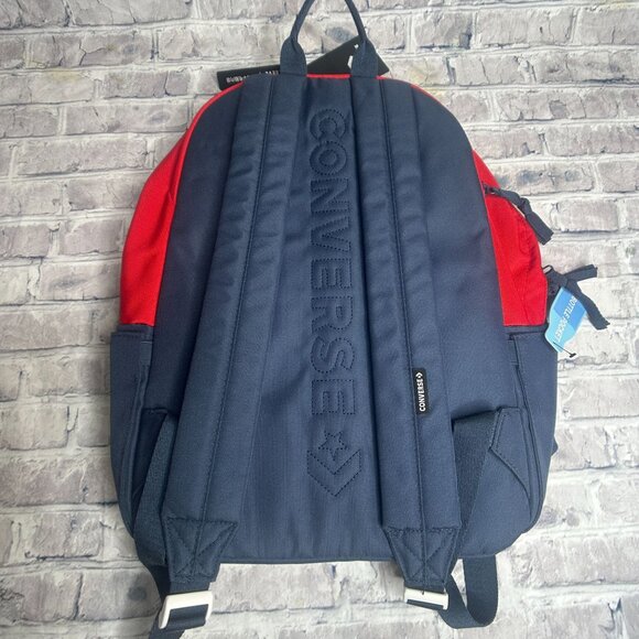 NWT Converse All Star Boys Varsity Backpack Laptop Sleeve ONE SIZE (Navy/Red) - Picture 8 of 15